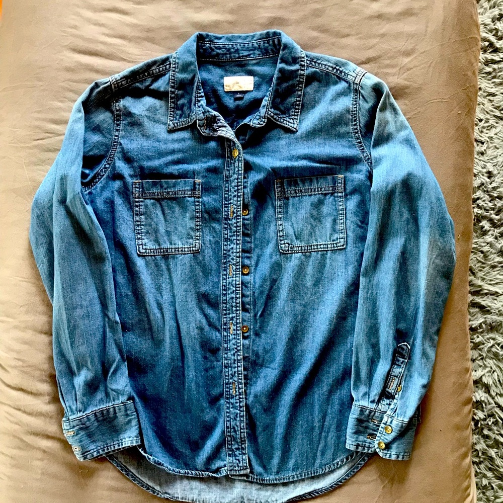 Denim button down